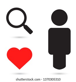Vector icon magnifier 10 EPS