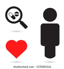 Vector icon magnifier 10 EPS