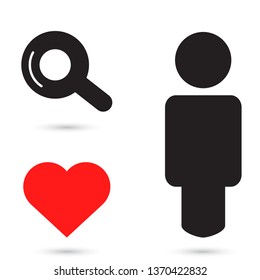 Vector icon magnifier 10 EPS