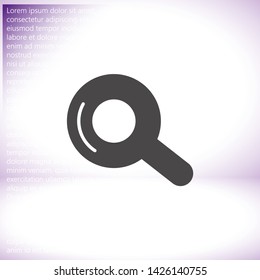 Vector icon magnifier 10 EPS . Lorem Ipsum Illustration design