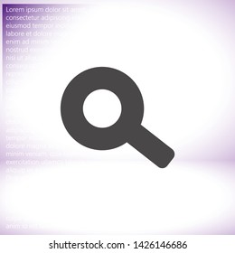 Vector icon magnifier 10 EPS . Lorem Ipsum Illustration design