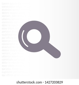 Vector icon magnifier 10 EPS . Lorem Ipsum Illustration design