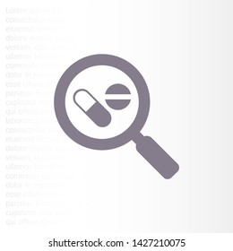 Vector icon magnifier 10 EPS . Lorem Ipsum Illustration design