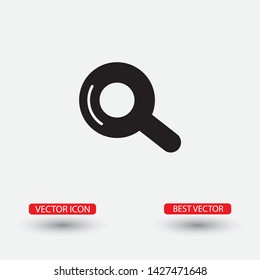 Vector icon magnifier 10 EPS . Lorem Ipsum Illustration design