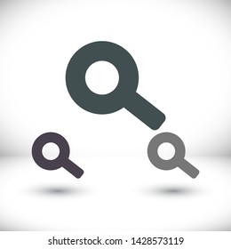 Vector icon magnifier 10 EPS . Lorem Ipsum Illustration design