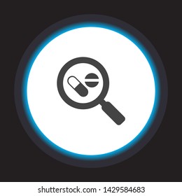 Vector icon magnifier 10 EPS . Lorem Ipsum Illustration design