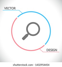 Vector icon magnifier 10 EPS . Lorem Ipsum Illustration design