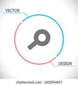 Vector icon magnifier 10 EPS . Lorem Ipsum Illustration design