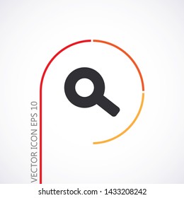 Vector icon magnifier 10 EPS . Lorem Ipsum Illustration design