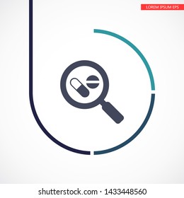 Vector icon magnifier 10 EPS . Lorem Ipsum Illustration design
