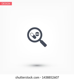 Vector icon magnifier 10 EPS . Lorem Ipsum Illustration design