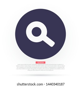 Vector icon magnifier 10 EPS . Lorem Ipsum Illustration design