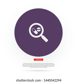 Vector icon magnifier 10 EPS . Lorem Ipsum Illustration design