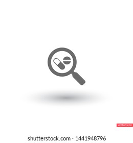 Vector icon magnifier 10 EPS . Lorem Ipsum Illustration design