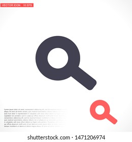 Vector icon magnifier 10 EPS . Lorem Ipsum Illustration design