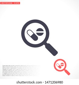 Vector icon magnifier 10 EPS . Lorem Ipsum Illustration design