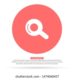 Vector icon magnifier 10 EPS . Lorem Ipsum Illustration design