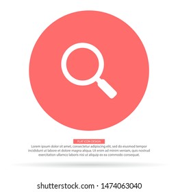 Vector icon magnifier 10 EPS . Lorem Ipsum Illustration design