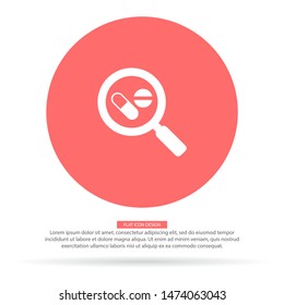 Vector icon magnifier 10 EPS . Lorem Ipsum Illustration design