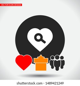 Vector icon magnifier 10 EPS . Lorem Ipsum Illustration design