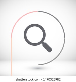 Vector icon magnifier 10 EPS . Lorem Ipsum Illustration design