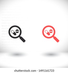 Vector icon magnifier 10 EPS . Lorem Ipsum Illustration design