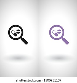 Vector icon magnifier 10 EPS . Illustration design.
