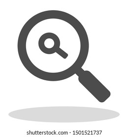 Vector icon magnifier 10 EPS . Lorem Ipsum Illustration design