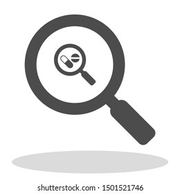 Vector icon magnifier 10 EPS . Lorem Ipsum Illustration design