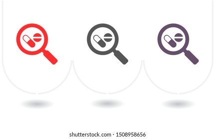 Vector icon magnifier 10 EPS . Lorem Ipsum Illustration design