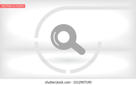 Vector icon magnifier 10 EPS . Lorem Ipsum Illustration design