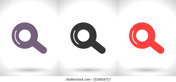 Vector icon magnifier 10 EPS . Lorem Ipsum Illustration design