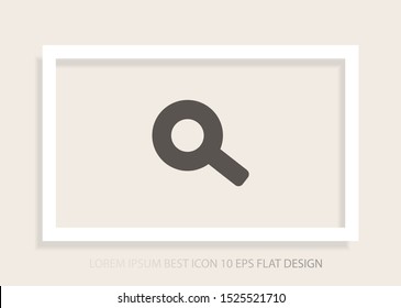 Vector icon magnifier 10 EPS . Lorem Ipsum Illustration design