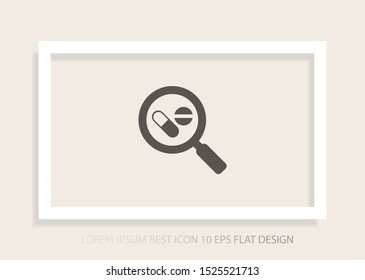 Vector icon magnifier 10 EPS . Lorem Ipsum Illustration design