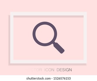 Vector icon magnifier 10 EPS . Lorem Ipsum Illustration design