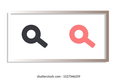 Vector icon magnifier 10 EPS . Lorem Ipsum Illustration design