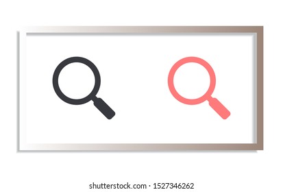 Vector icon magnifier 10 EPS . Lorem Ipsum Illustration design