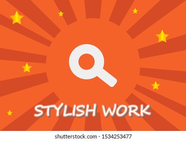 Vector icon magnifier 10 EPS . Lorem Ipsum Illustration design