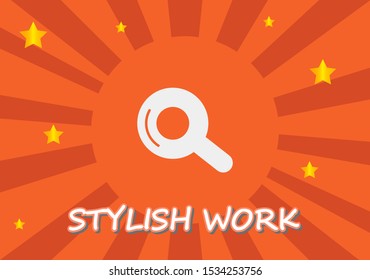 Vector icon magnifier 10 EPS . Lorem Ipsum Illustration design