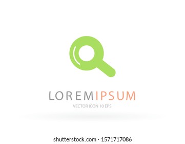 Vector icon magnifier 10 EPS . Lorem Ipsum Illustration design