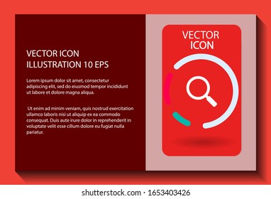 Vektorillustration Icon Lupe 10 EPS . Lorem-Ipsum-Illustrationsdesign
