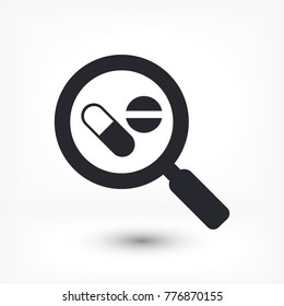 Vector icon magnifier 10 EPS