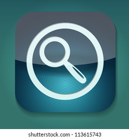 a vector icon with magnifier inside