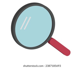 Vector icon of magnifying glass 