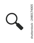 vector icon of magnifying glass for research.  research icon