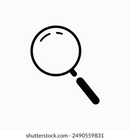 vector icon of magnifying glass for research. research icon
