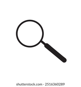 vector icon of magnifying glass for research. research icon.
