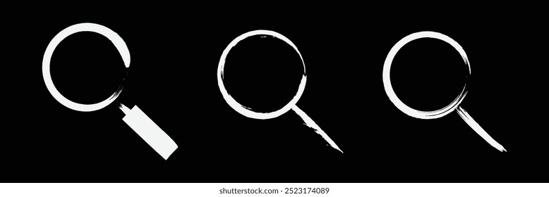 vector icon of magnifying glass for research. research icon. Search icon vector. Search icon.