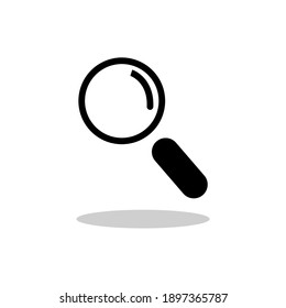 Vector icon of magnifying .  simple design for graphics, logos, websites, social media, UI, mobile apps, EPS10
