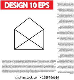 Vector icon mail 10 EPS . Lorem Ipsum Illustration design
